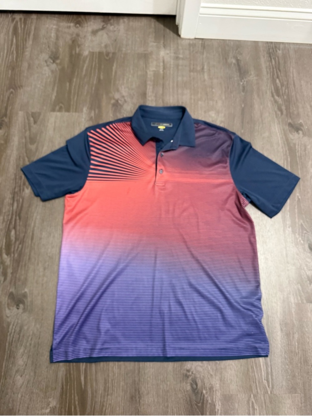 Greg Norman Collection Gradient Polo - XL Men”s Navy and Coral